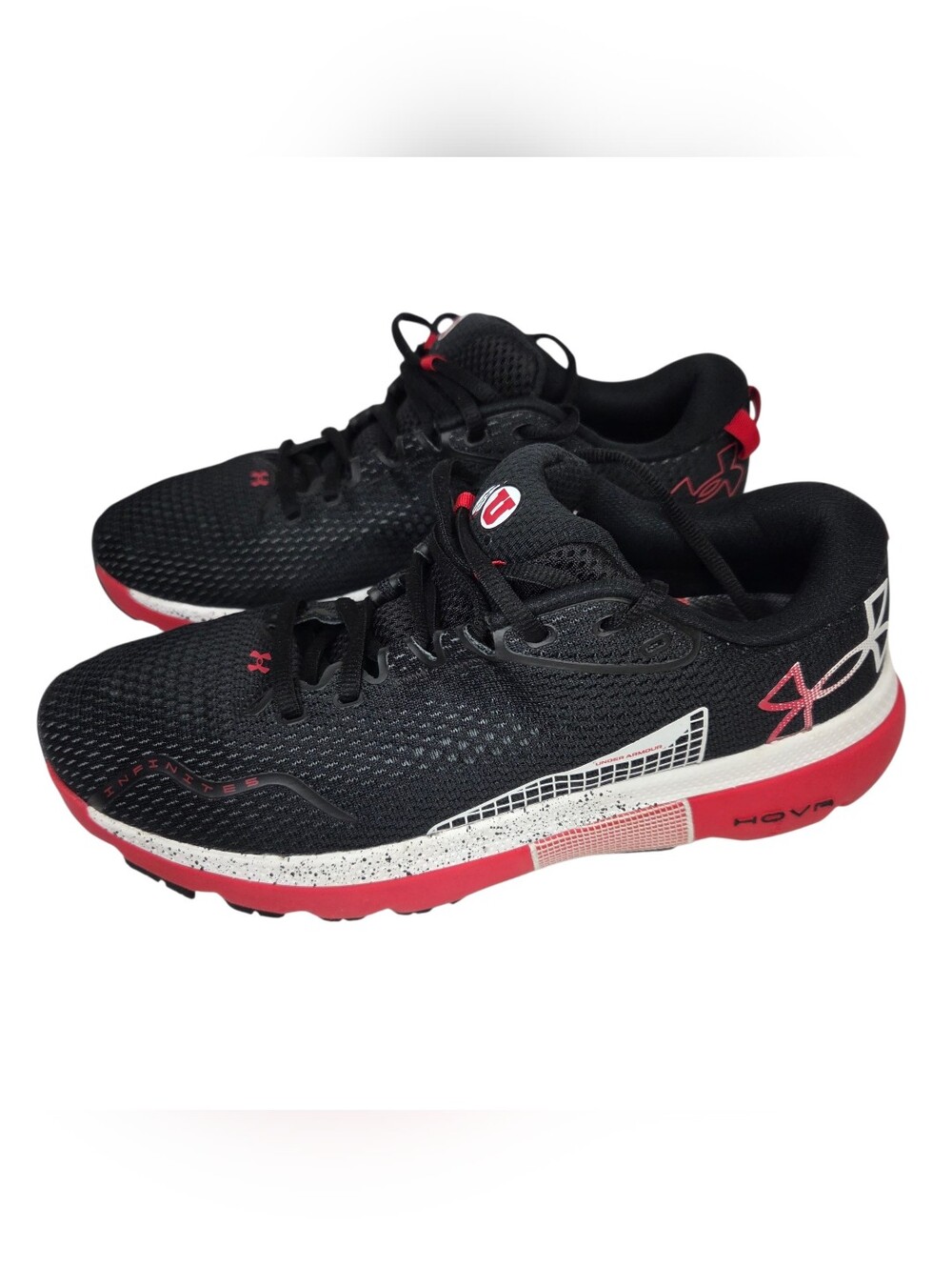 Under Armour Black and Red Performance Running Shoes. Size 9